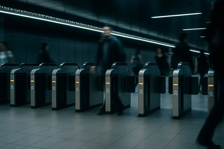Subway gate footfall traffic